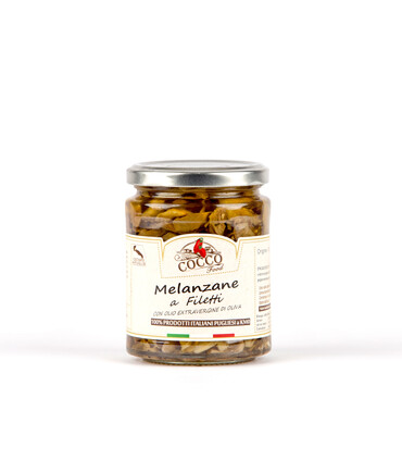 Melanzane a filetti con olio extravergine di oliva