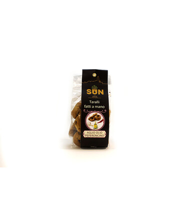 Taralli fatti a mano aglio olio e peperoncino