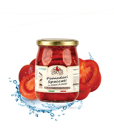 Pomodori spaccati a mano in Acqua di Mare